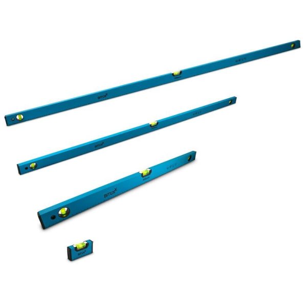 583 Komplet wytrzymałych poziomic Poziomice magnetyczne 10 / 80 / 150 / 180cm zestaw